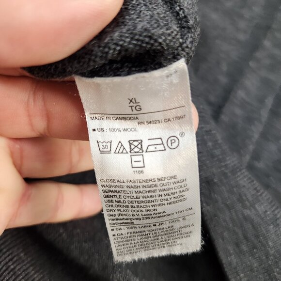 Mens Banana Republic size XL Merino Wool Mock Neck 1/4 Zip Sweater - Picture 7 of 8